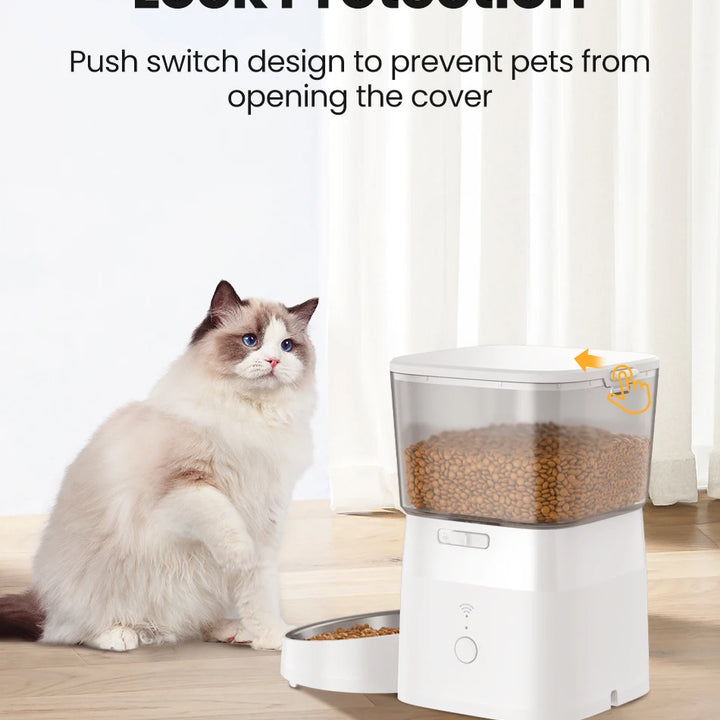 ROJECO Dog Feeder Automatic Smart Pet Food Dispenser for Pets Dog Kibble Dispenser With WIFI Remote Control Dog Feeding Supplies