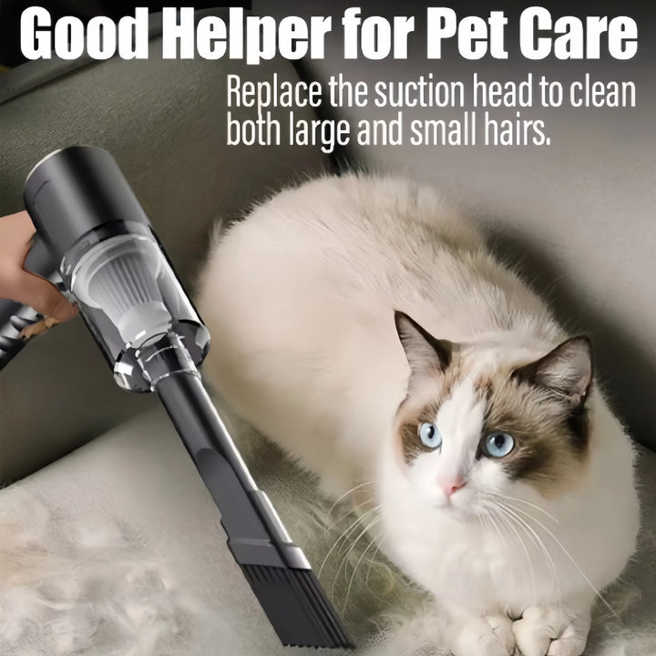Wireless Car Vacuum Cleaner USB Charging 1200mAh Portable Cleaning Appliance Mini Wet and Car Pet Hair Vacuum Cleaner Remover