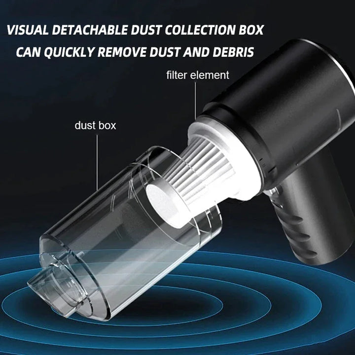 Wireless Car Vacuum Cleaner USB Charging 1200mAh Portable Cleaning Appliance Mini Wet and Car Pet Hair Vacuum Cleaner Remover