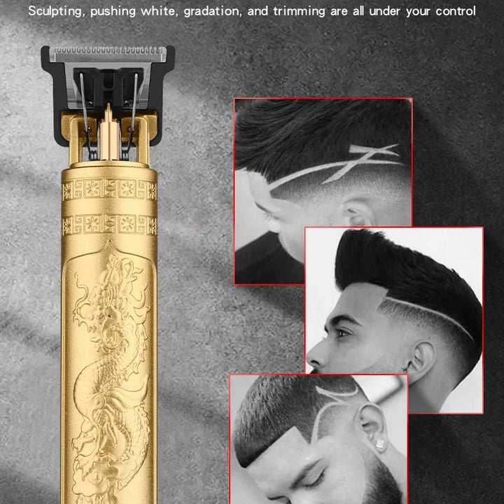 T9 Vintage Electric Hair Trimmer for Men – Rechargeable & Stylish