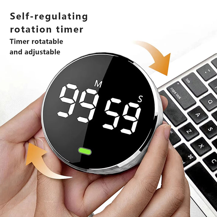 Kitchen Timer Digital Countdown Magnetic Egg Timer for Cooking with Constant Light Function for classrooms Quiet for Kids Adults