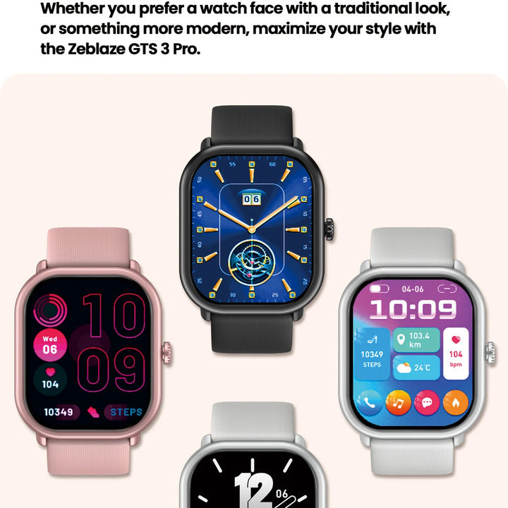 New Zeblaze GTS 3 Pro Voice Calling Smart Watch Ultra-big HD AMOLED Screen Health and Fitness Tracking Smartwatch for Men Women