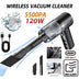 Wireless Car Vacuum Cleaner USB Charging 1200mAh Portable Cleaning Appliance Mini Wet and Car Pet Hair Vacuum Cleaner Remover