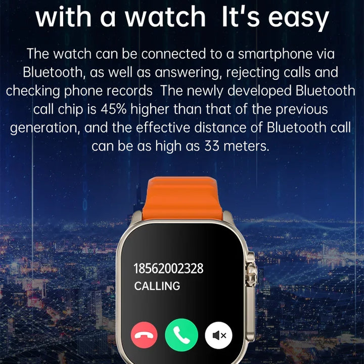 Original T900 Ultra 2 Smart Watch 49mm Men Women Bluetooth Call BT Music Game Wireless Charging NFC Smartwatch For Android IOS