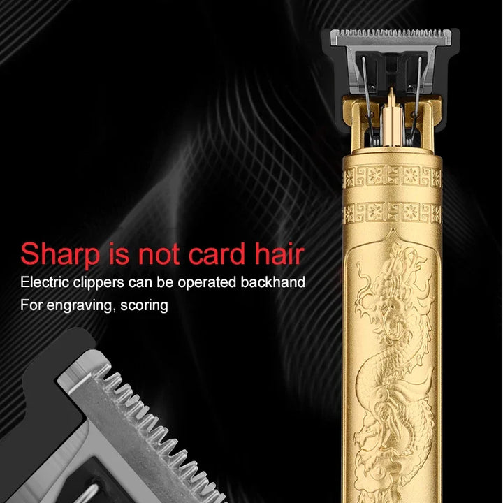 T9 Vintage Electric Hair Trimmer for Men – Rechargeable & Stylish