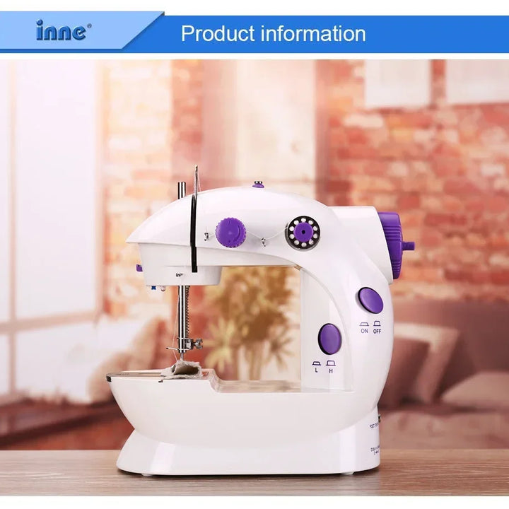 Compact Sewing Machine 202 – With Built-in Light, Cutter & Pedal | Ideal for Beginners
