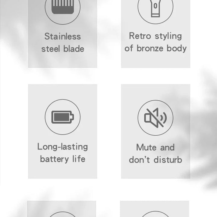 T9 Vintage Electric Hair Trimmer for Men – Rechargeable & Stylish