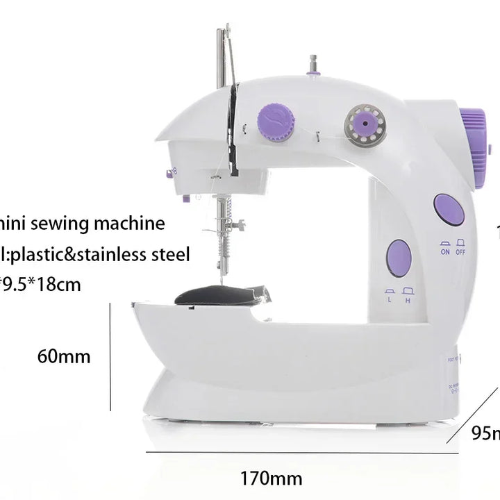 Compact Sewing Machine 202 – With Built-in Light, Cutter & Pedal | Ideal for Beginners